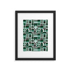 Geometric Tapestry - Green Framed Art Print Gallery Image 6
