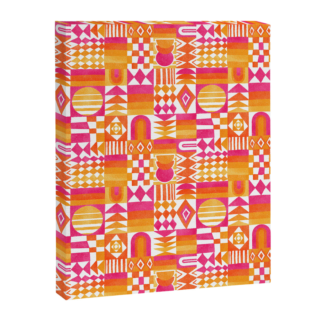 Geometric Tapestry - Summer Sunshine  Canvas Print Gallery Image 8