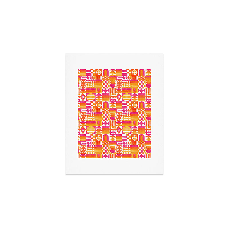 Geometric Tapestry - Summer Sunshine  Art Print Gallery Image 1