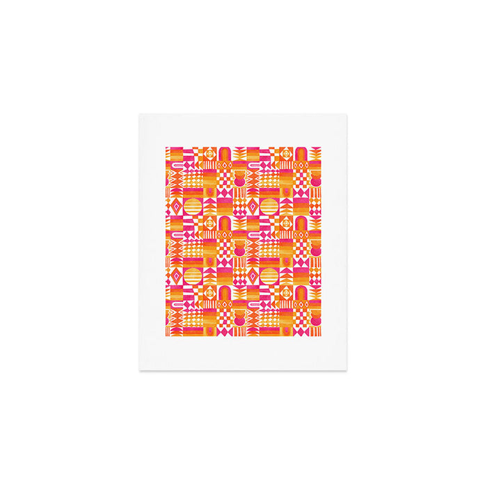 Geometric Tapestry - Summer Sunshine  Art Print Gallery Image 1