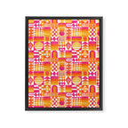 Geometric Tapestry - Summer Sunshine  Framed Canvas Print Gallery Image 8