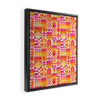 Geometric Tapestry - Summer Sunshine  Framed Canvas Print Gallery Image 2