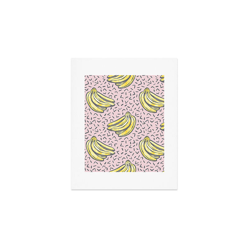 Go Bananas! (pink) Art Print Gallery Image 1