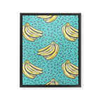 Go Bananas! (teal) Framed Canvas Print Gallery Image 8