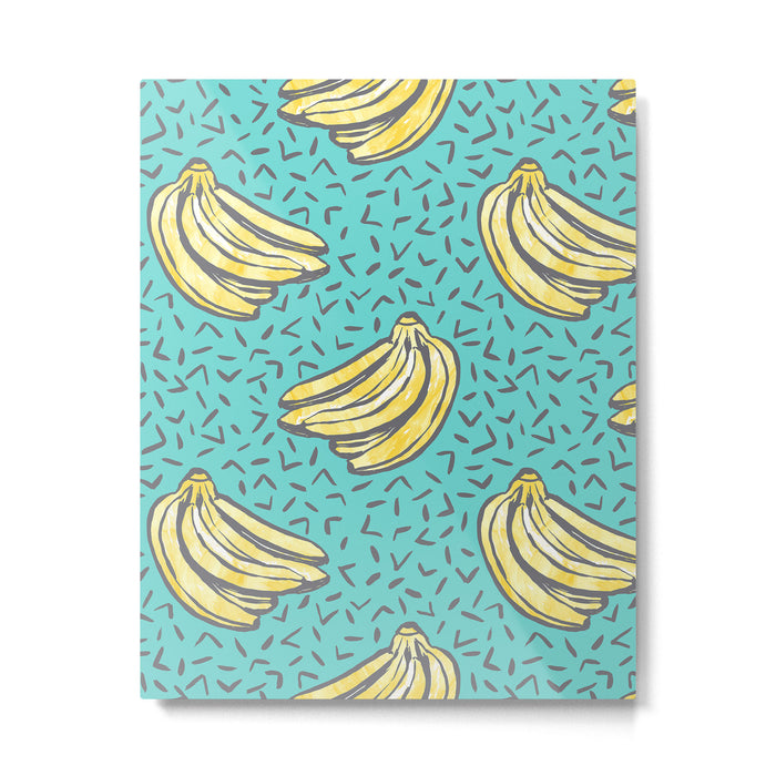 Go Bananas! (teal) Metal Print Gallery Image 1