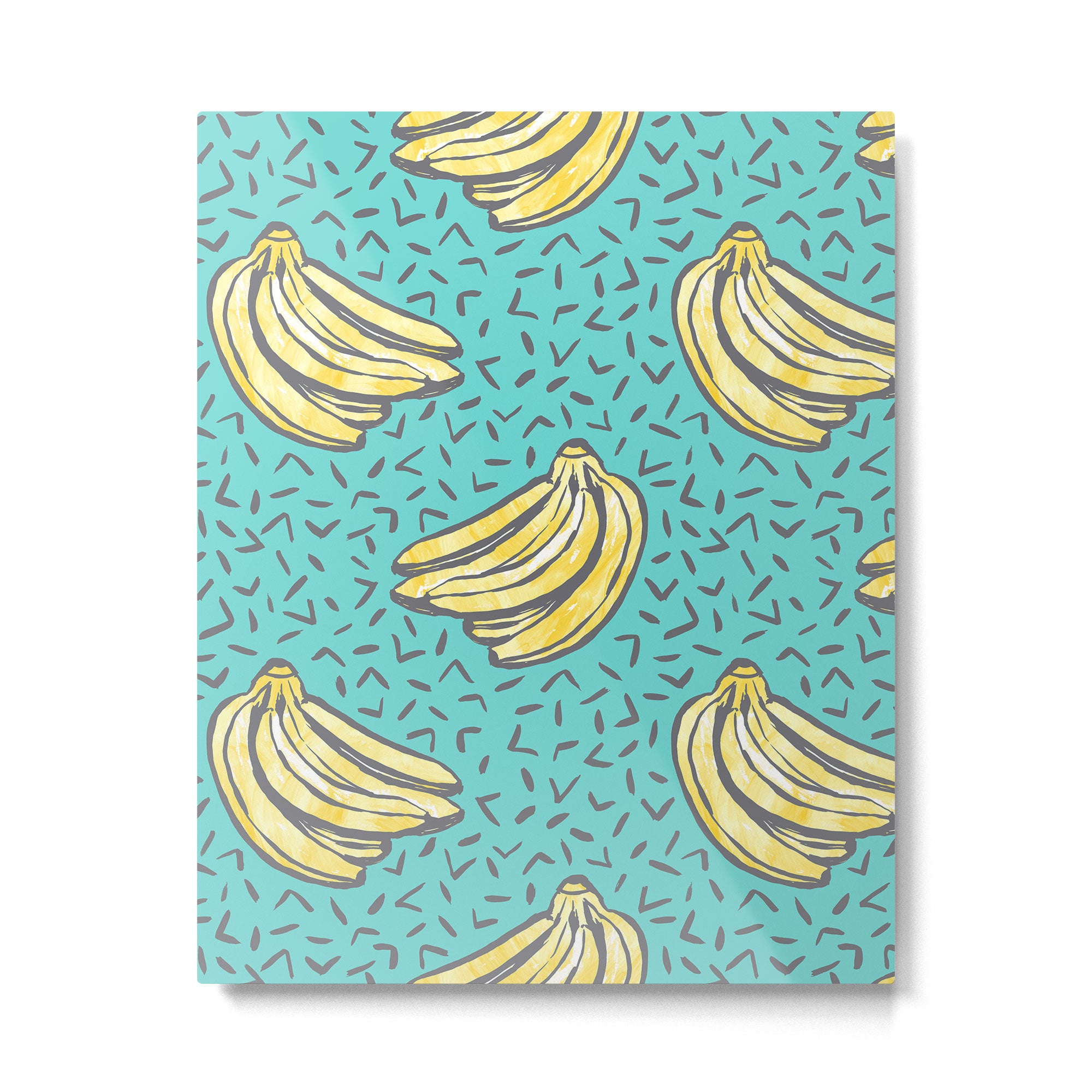 Go Bananas! (teal) Metal Print Gallery Image 6