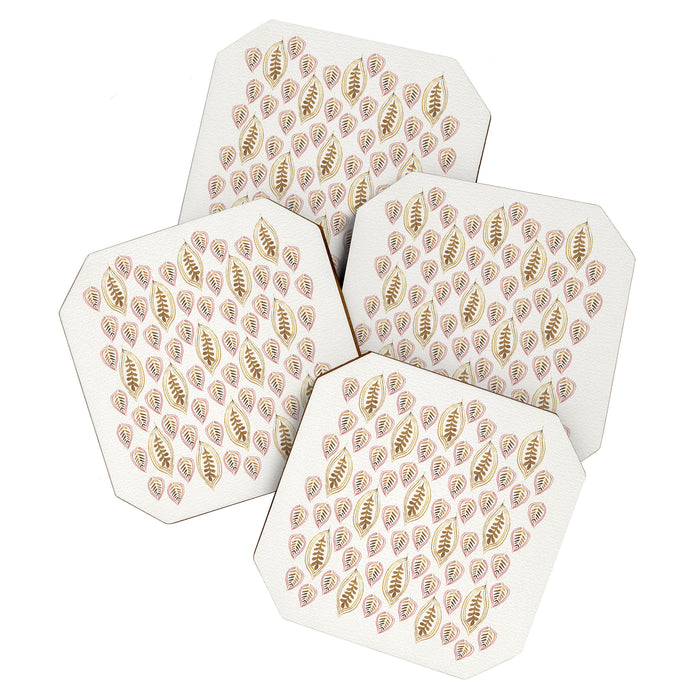 Golden Fall Leaves Coaster Gallery Image 1