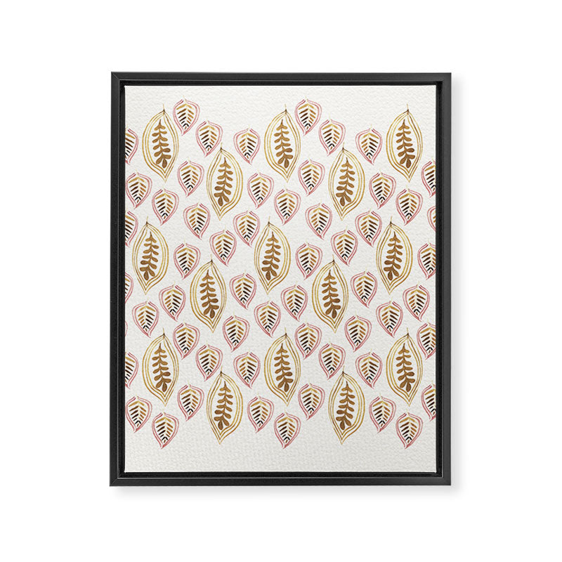 Golden Fall Leaves Framed Canvas Print Gallery Image 8