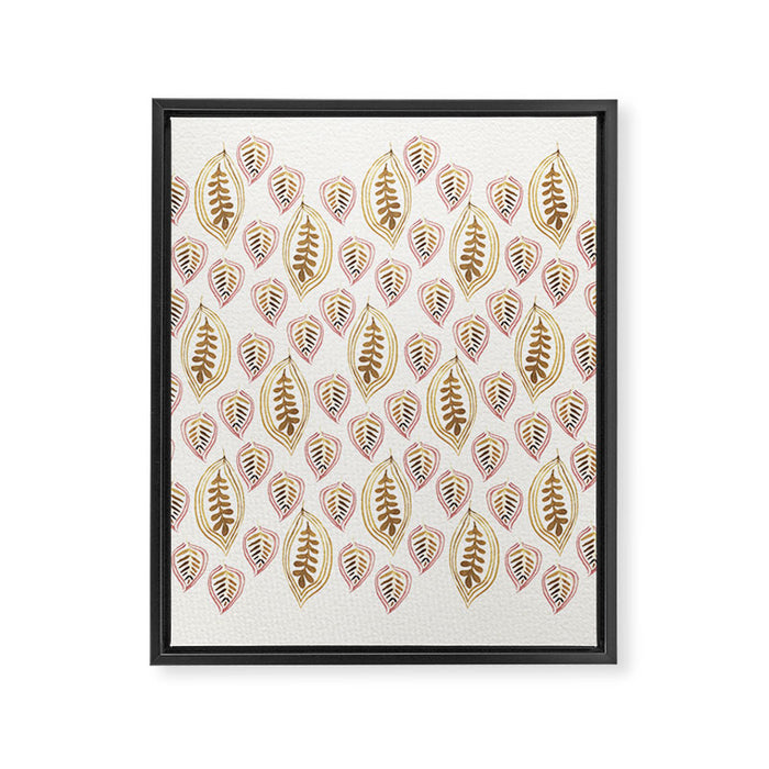Golden Fall Leaves Framed Canvas Print Gallery Image 1