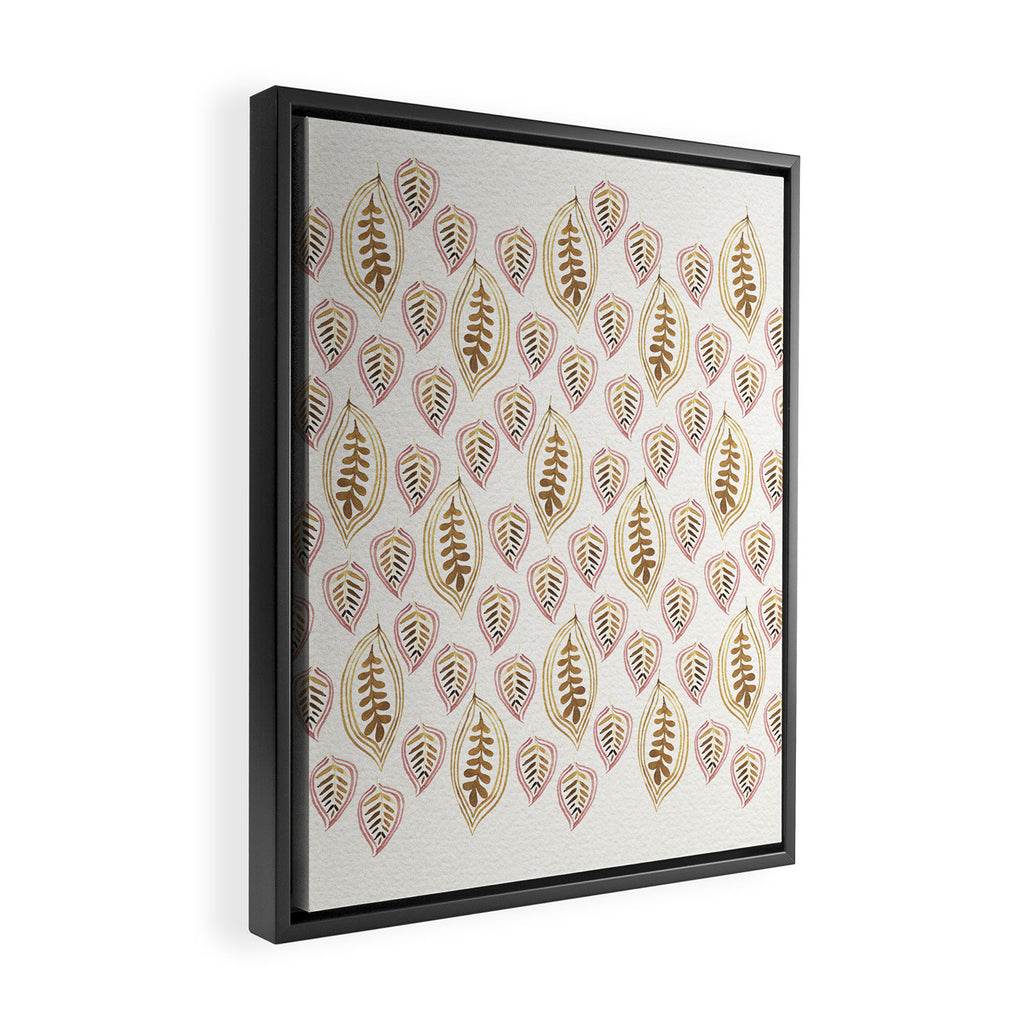 Golden Fall Leaves Framed Canvas Print Gallery Image 2