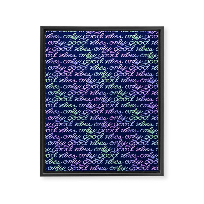 Good Vibes Only Framed Canvas Print Gallery Image 1