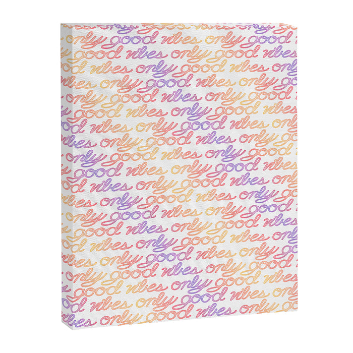 Good Vibes Only - Rainbow Canvas Print Gallery Image 1