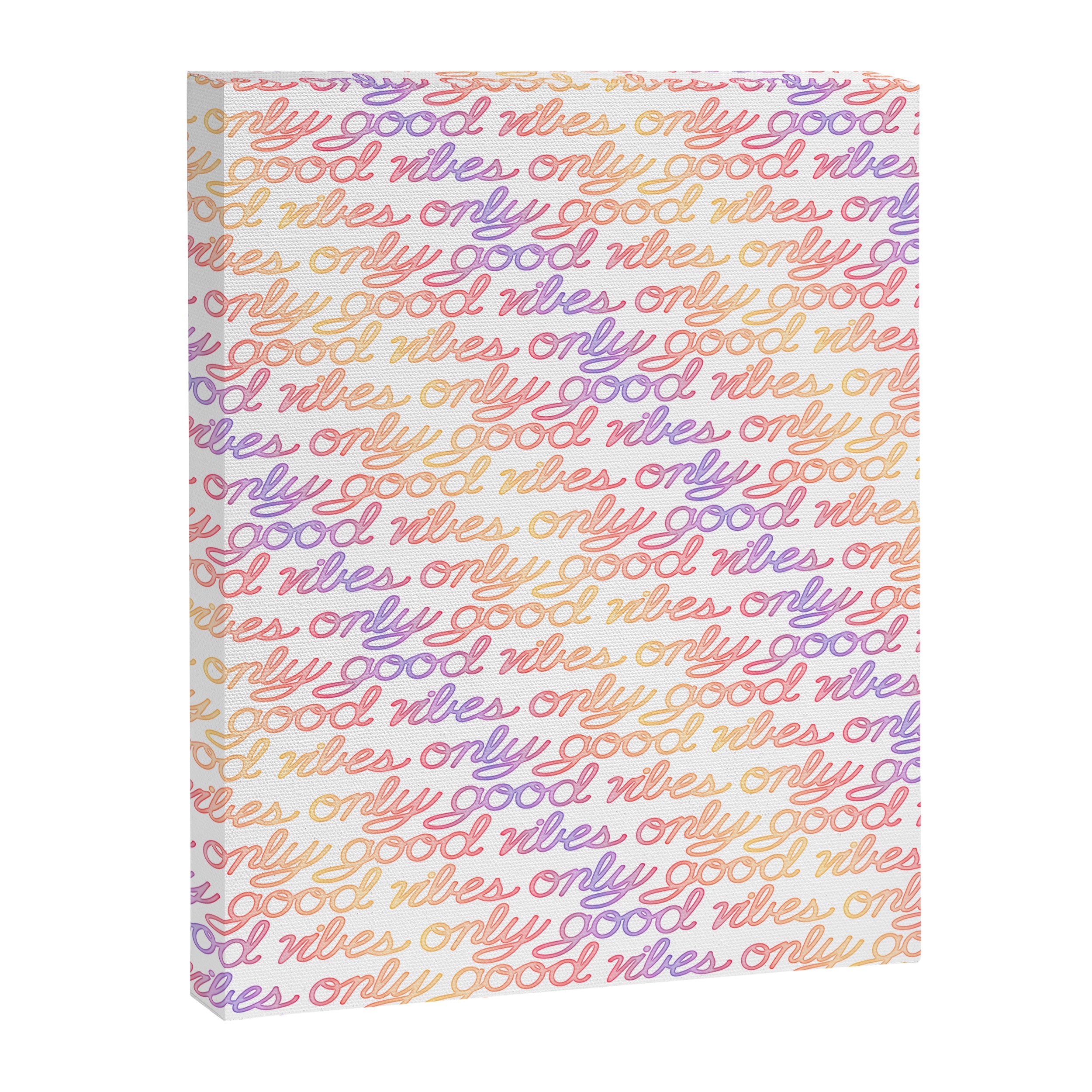 Good Vibes Only - Rainbow Canvas Print Gallery Image 6