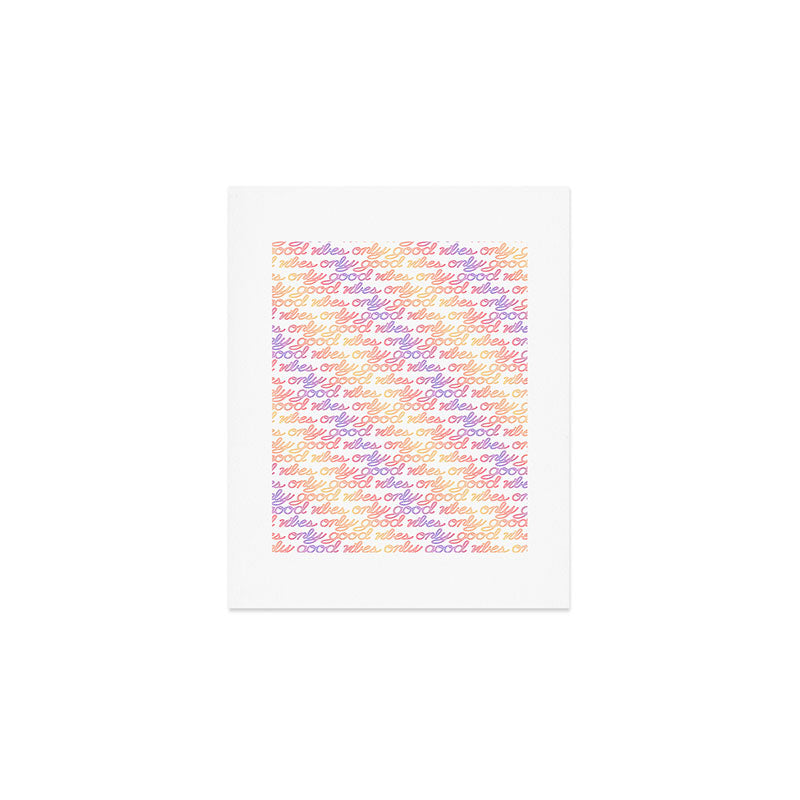 Good Vibes Only - Rainbow Art Print Gallery Image 1