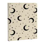 Goodnight Sky - black and cream  Canvas Print Gallery Image 8