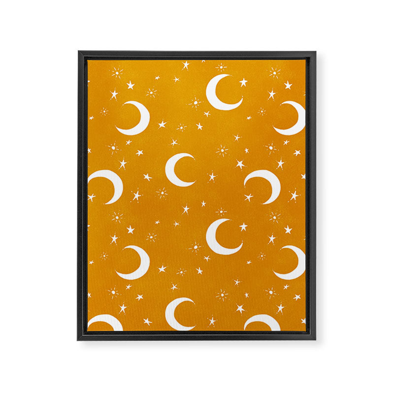 Goodnight Sky - Golden Ochre Framed Canvas Print Gallery Image 8