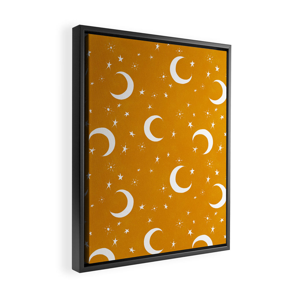 Goodnight Sky - Golden Ochre Framed Canvas Print Gallery Image 2