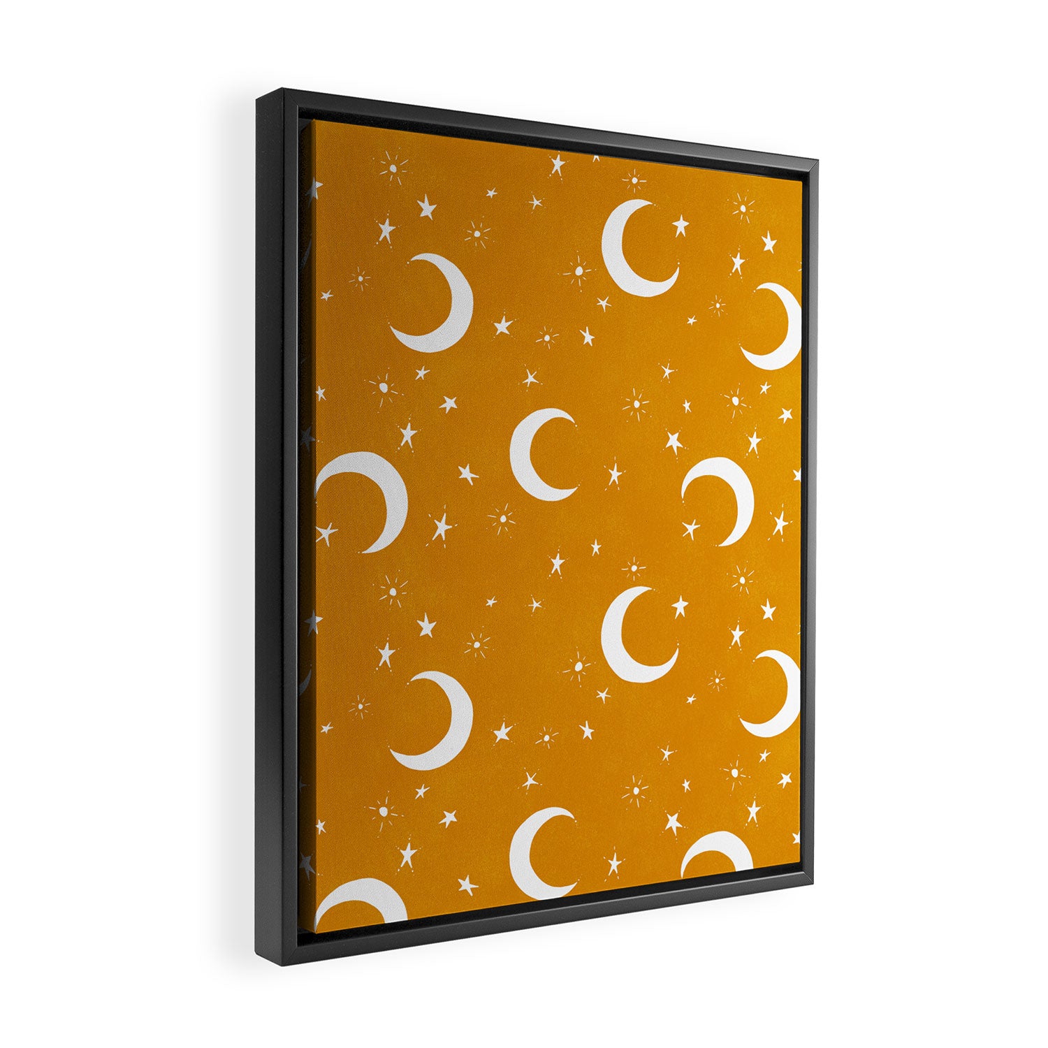Goodnight Sky - Golden Ochre Framed Canvas Print Gallery Image 2