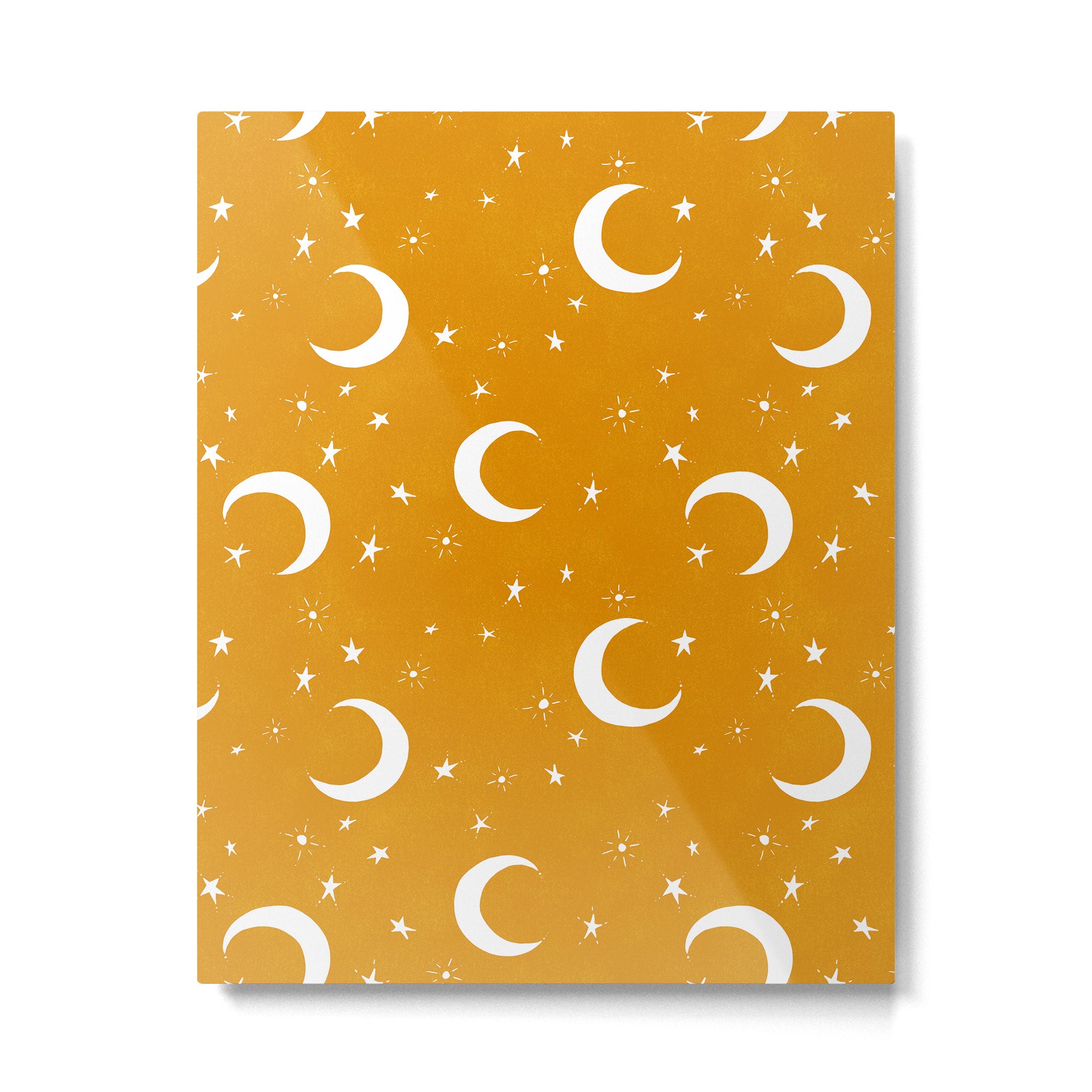 Goodnight Sky - Golden Ochre Metal Print Gallery Image 6
