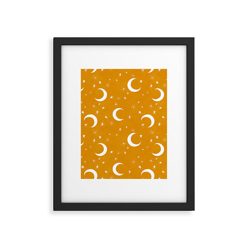 Goodnight Sky - Golden Ochre Framed Art Print Gallery Image 6