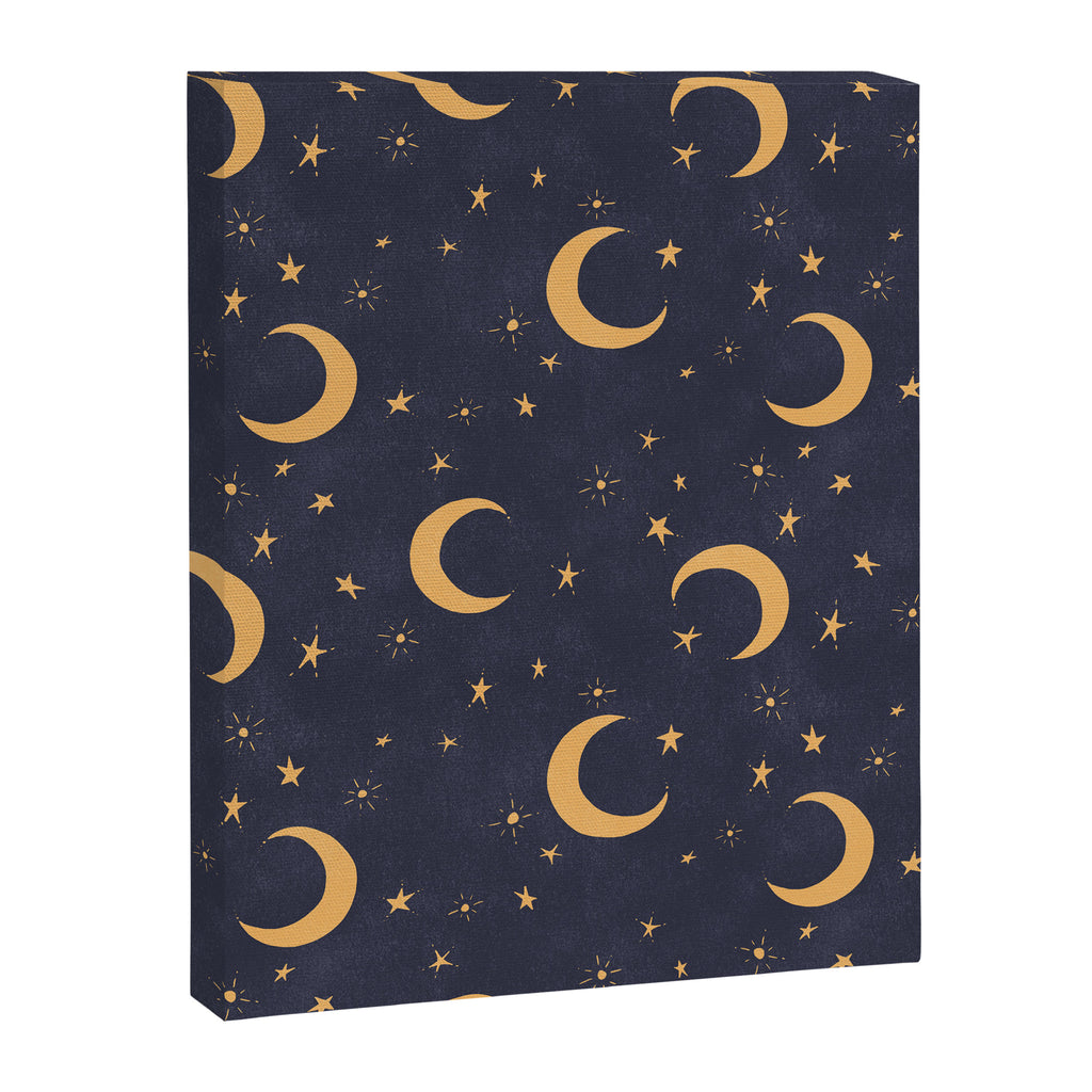 Goodnight Sky - Midnight and gold Canvas Print Gallery Image 8