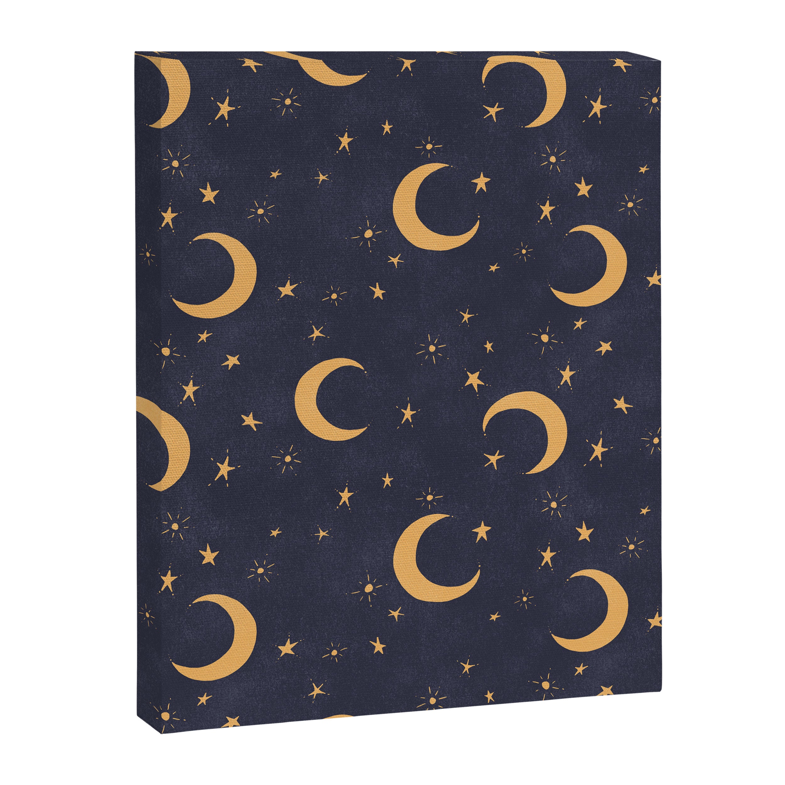 Goodnight Sky - Midnight and gold Canvas Print Gallery Image 8