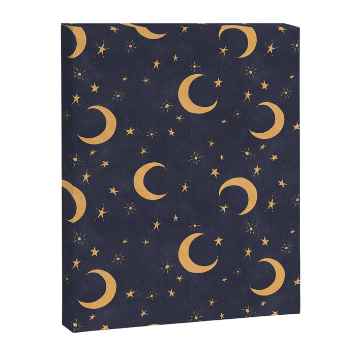 Goodnight Sky - Midnight and gold Canvas Print Gallery Image 1