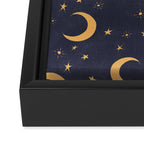 Goodnight Sky - Midnight and gold Framed Canvas Print Gallery Image 3