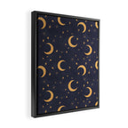 Goodnight Sky - Midnight and gold Framed Canvas Print Gallery Image 2