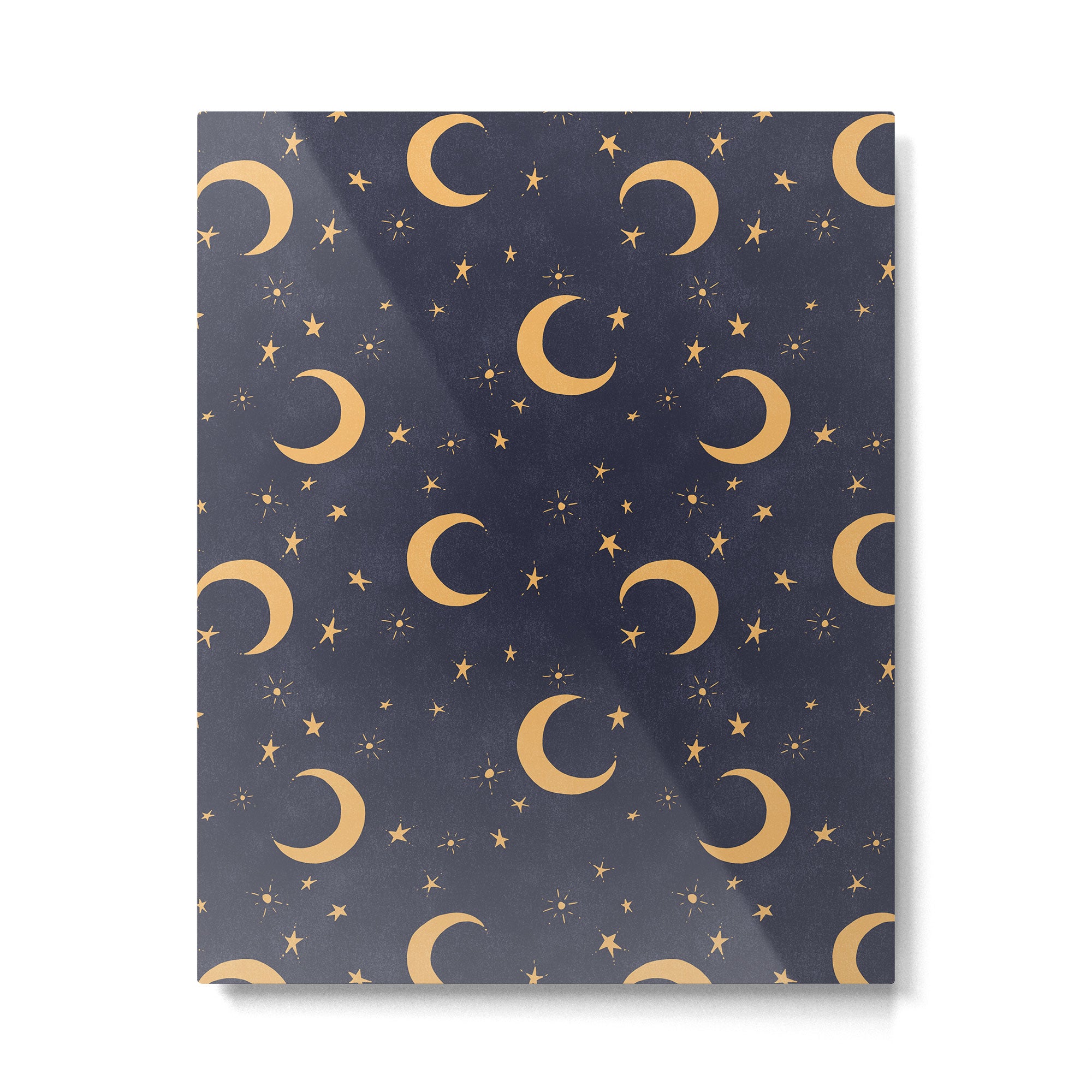 Goodnight Sky - Midnight and gold Metal Print Gallery Image 6