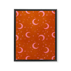 Goodnight Sky - pink and rust Framed Canvas Print Gallery Image 8