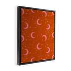 Goodnight Sky - pink and rust Framed Canvas Print Gallery Image 2