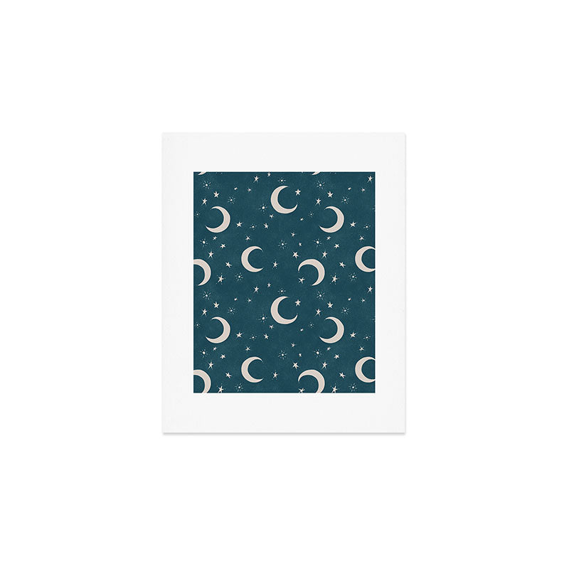 Goodnight Sky - silver moon Art Print Gallery Image 1