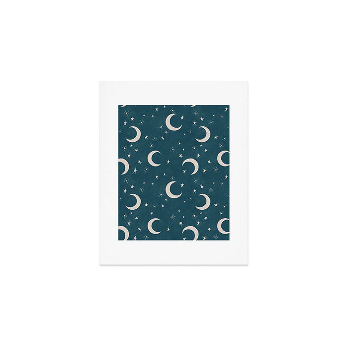 Goodnight Sky - silver moon Art Print Gallery Image 1