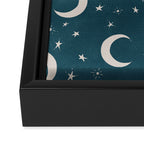 Goodnight Sky - silver moon Framed Canvas Print Gallery Image 3
