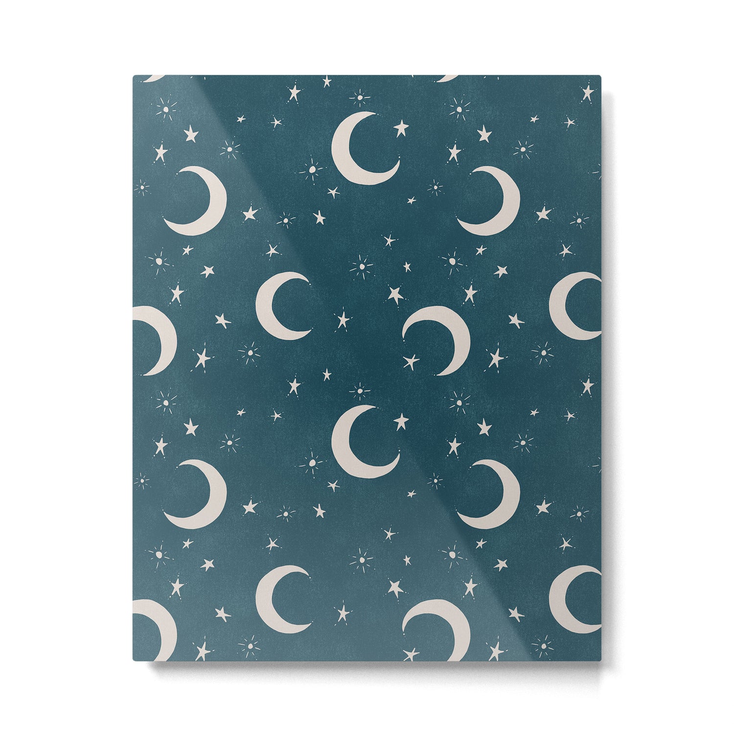 Goodnight Sky - silver moon Metal Print Gallery Image 6