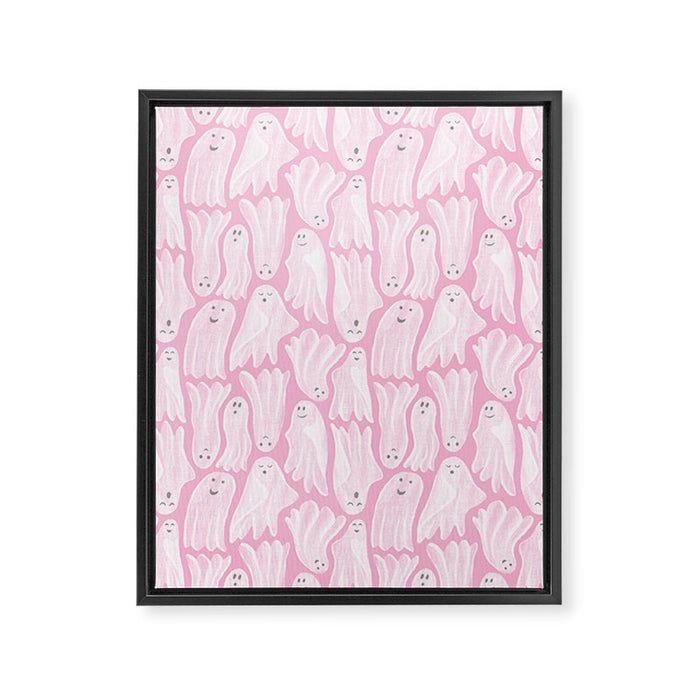 Gossamer Ghosts - pink Framed Canvas Print Gallery Image 1