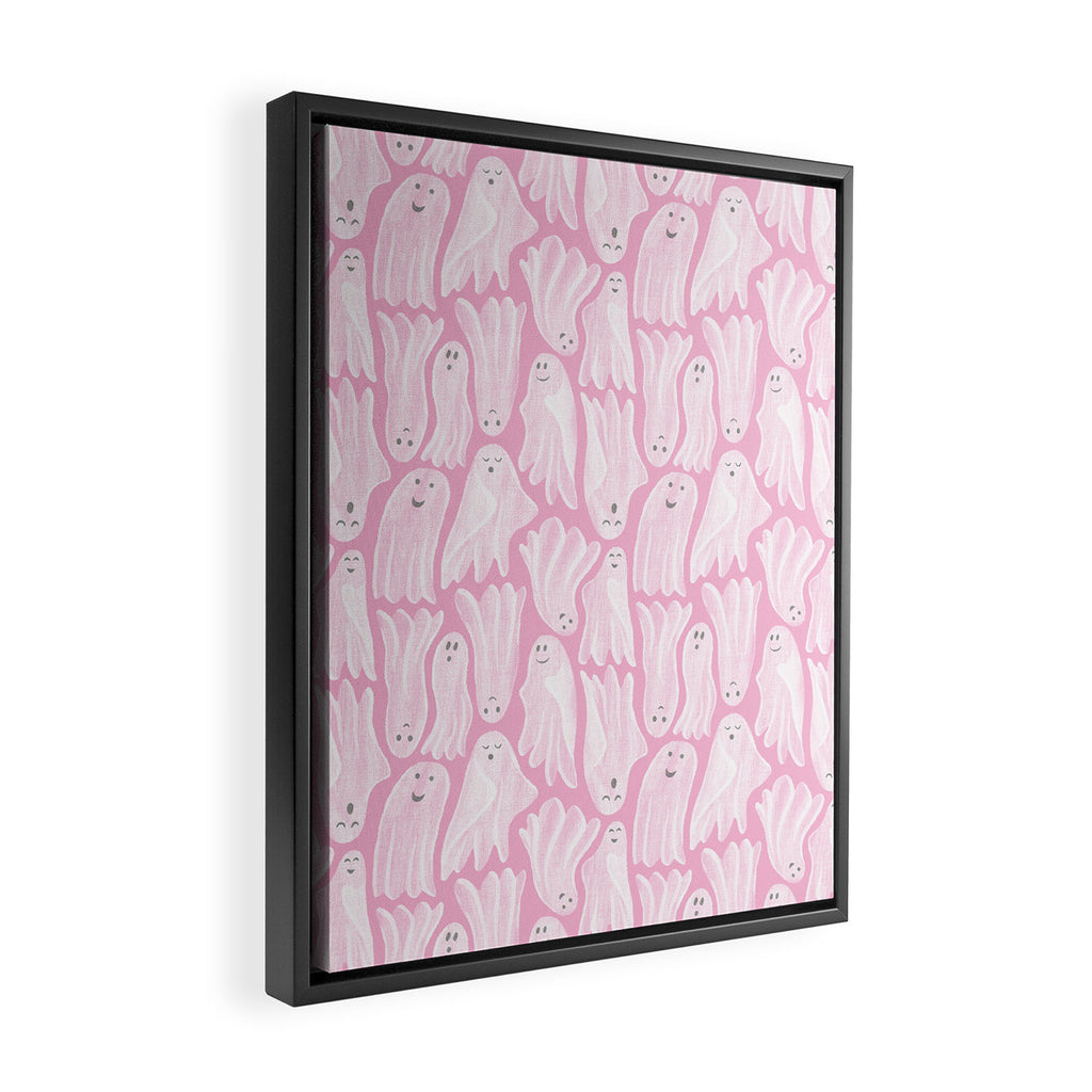 Gossamer Ghosts - pink Framed Canvas Print Gallery Image 2