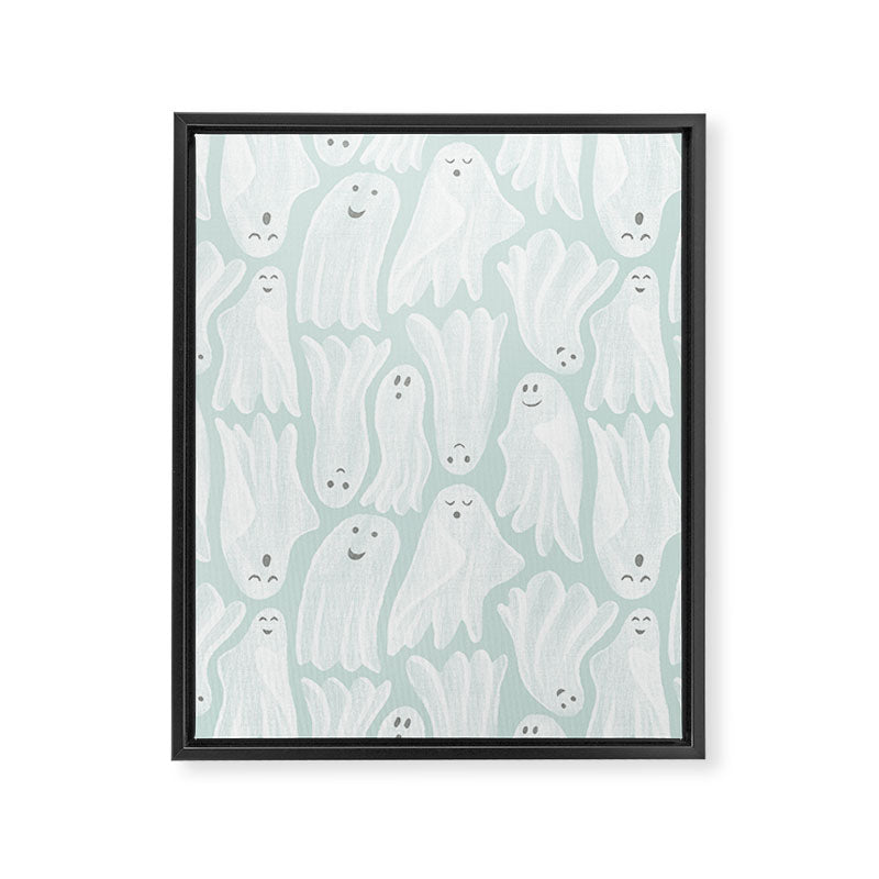 Gossamer Ghosts - soft blue Framed Canvas Print Gallery Image 8