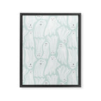 Gossamer Ghosts - soft blue Framed Canvas Print Gallery Image 8