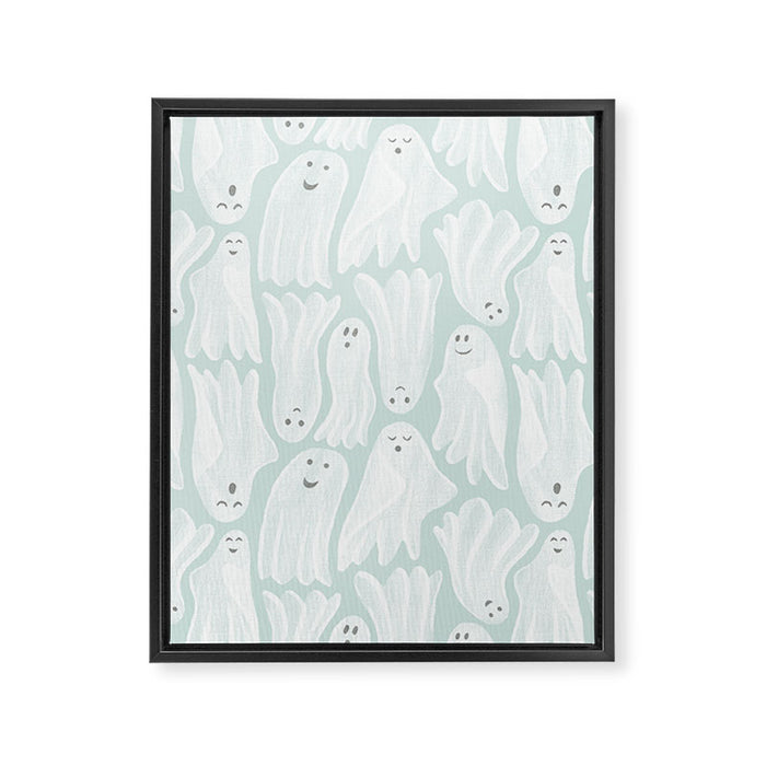Gossamer Ghosts - soft blue Framed Canvas Print Gallery Image 1