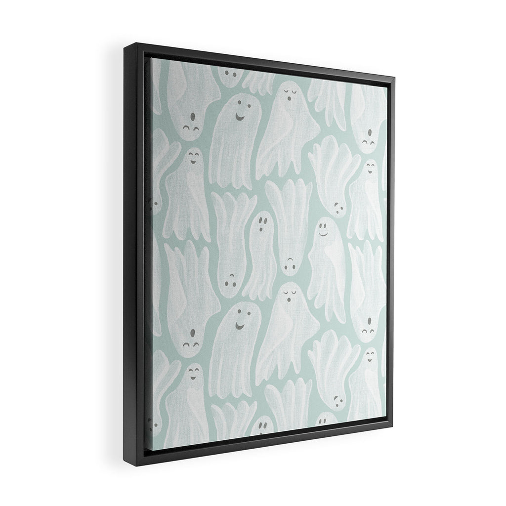 Gossamer Ghosts - soft blue Framed Canvas Print Gallery Image 2
