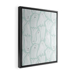 Gossamer Ghosts - soft blue Framed Canvas Print Gallery Image 2