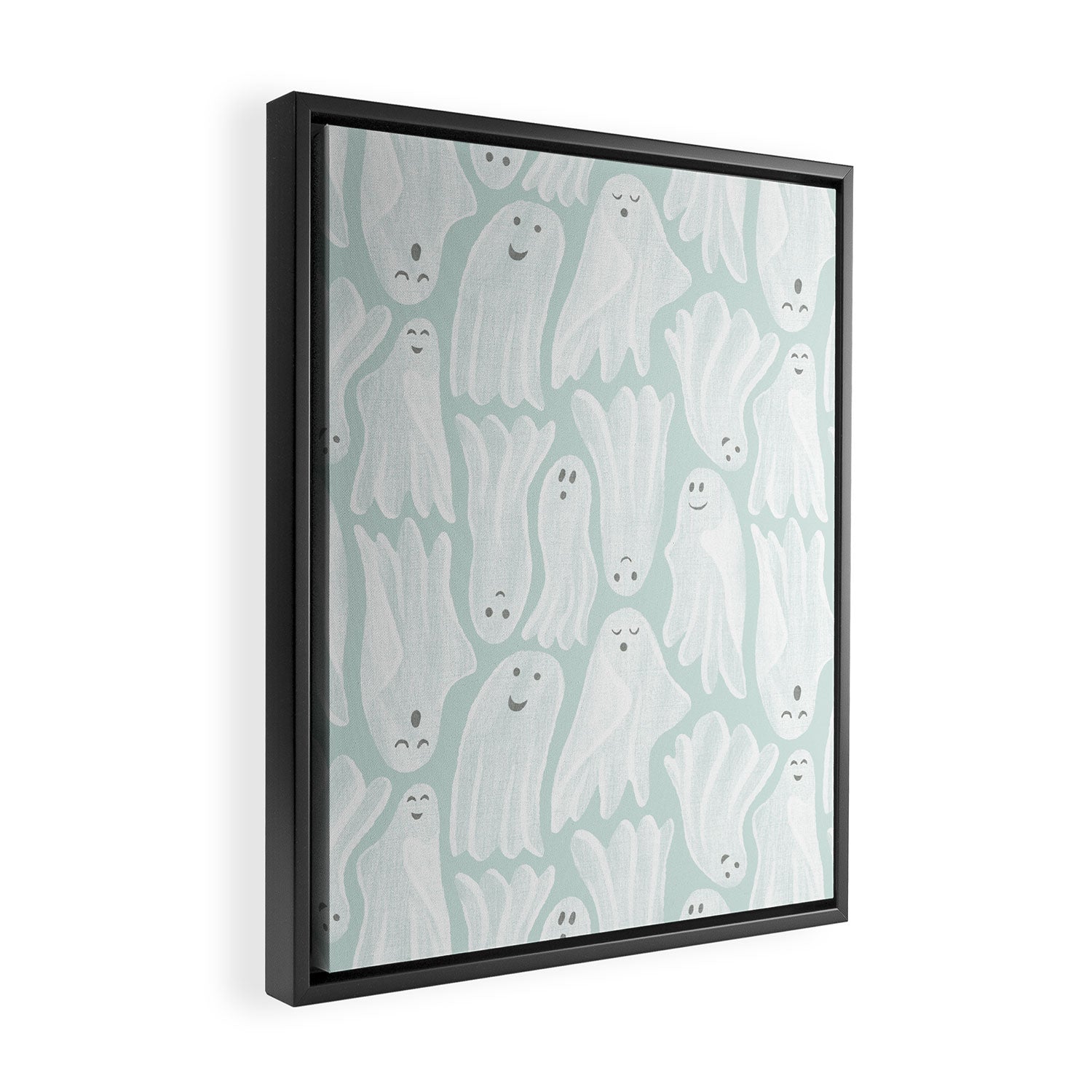 Gossamer Ghosts - soft blue Framed Canvas Print Gallery Image 2