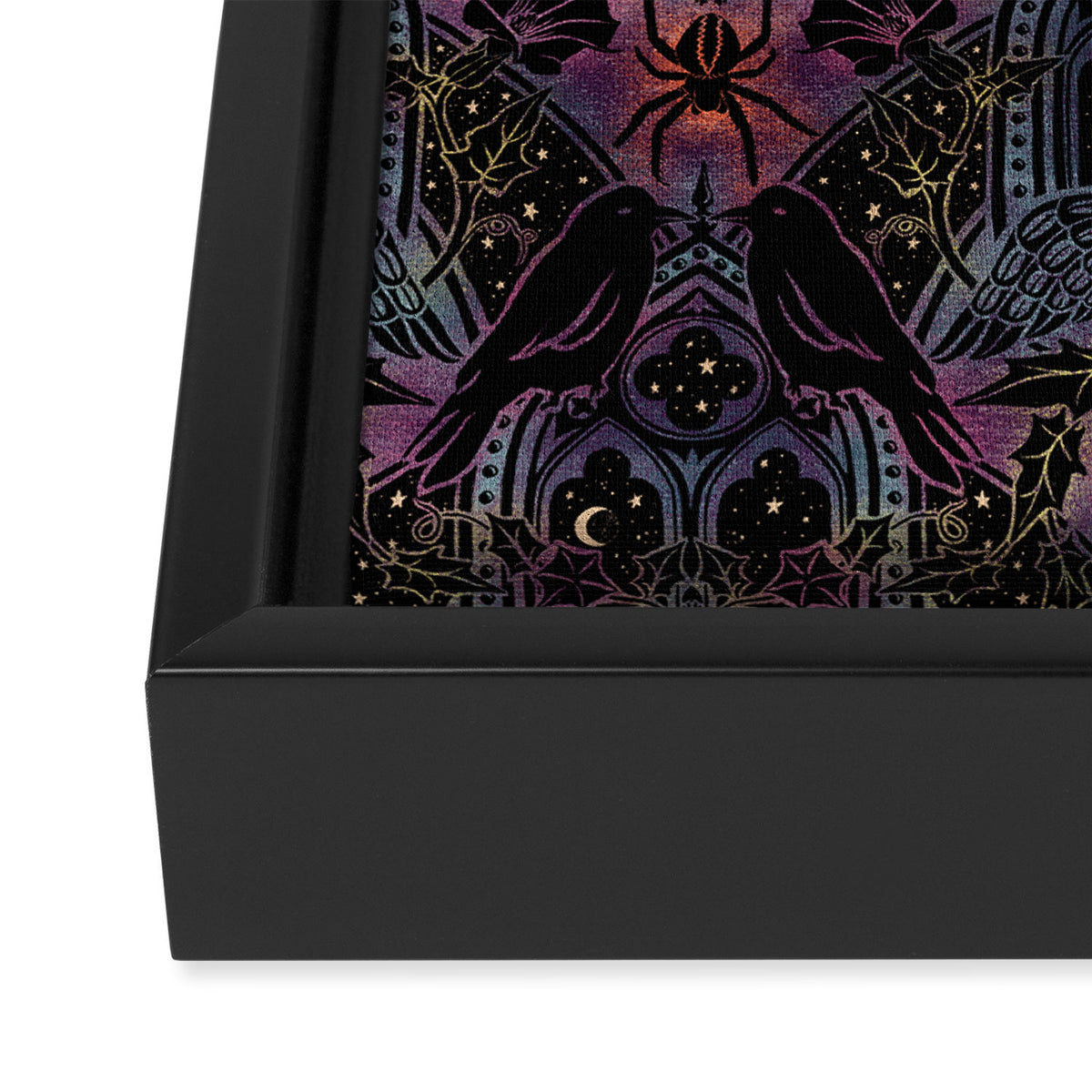 Gothic Halloween - celestial rainbow  Framed Canvas Print Gallery Image 3