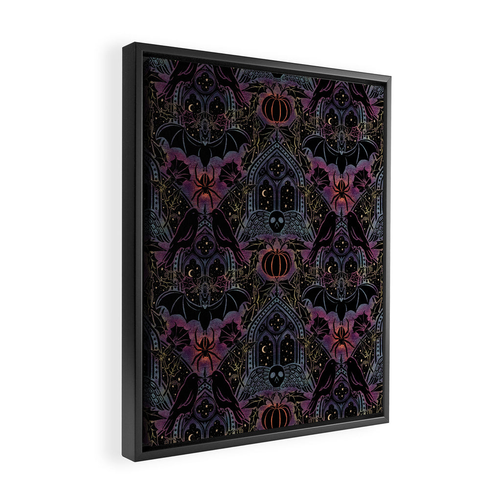 Gothic Halloween - celestial rainbow  Framed Canvas Print Gallery Image 2