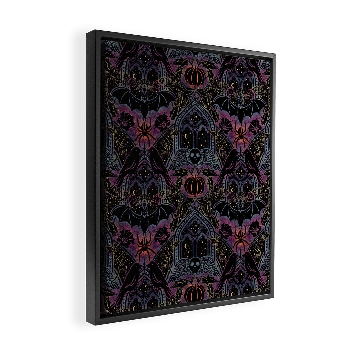 Gothic Halloween - celestial rainbow  Framed Canvas Print Gallery Image 2