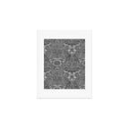 Gothic Halloween Damask - grayscale  Art Print Gallery Image 1
