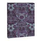 Gothic Halloween Damask - moonlight violet  Canvas Print Gallery Image 8