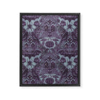 Gothic Halloween Damask - moonlight violet  Framed Canvas Print Gallery Image 8